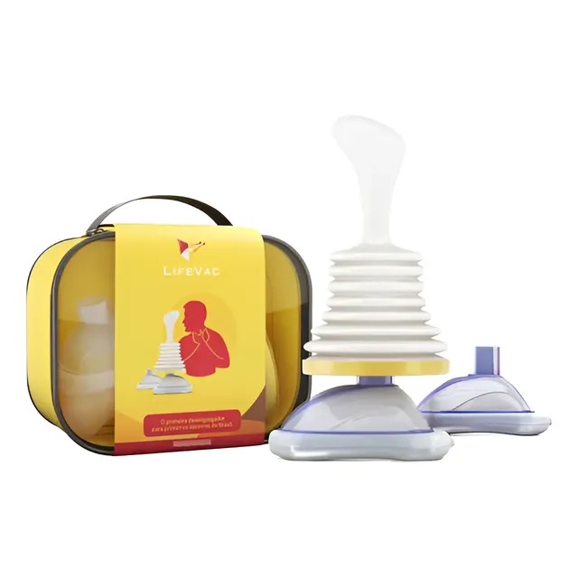 Kit desengasgador LifeVac com máscaras e bolsa